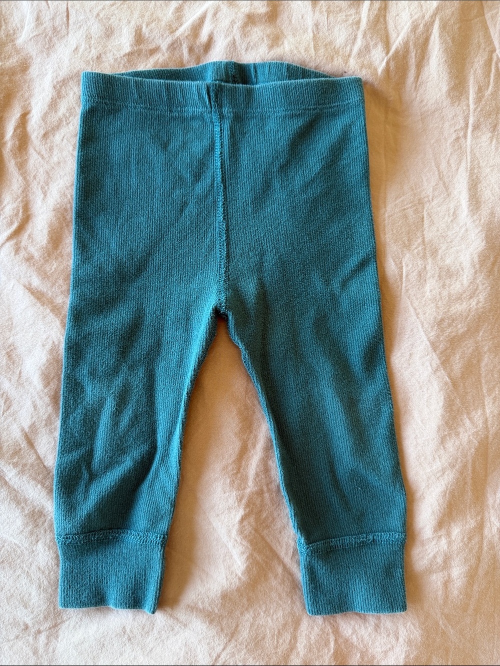 Hanna Andersson Teal Ribbed Leggings